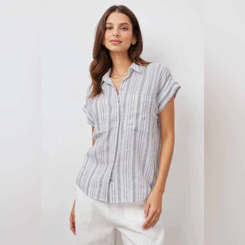 Rails blue and white cito shirt cape may stripe button down with two pockets
